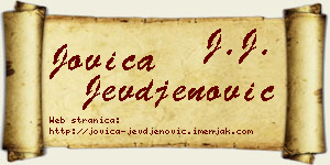 Jovica Jevđenović vizit kartica